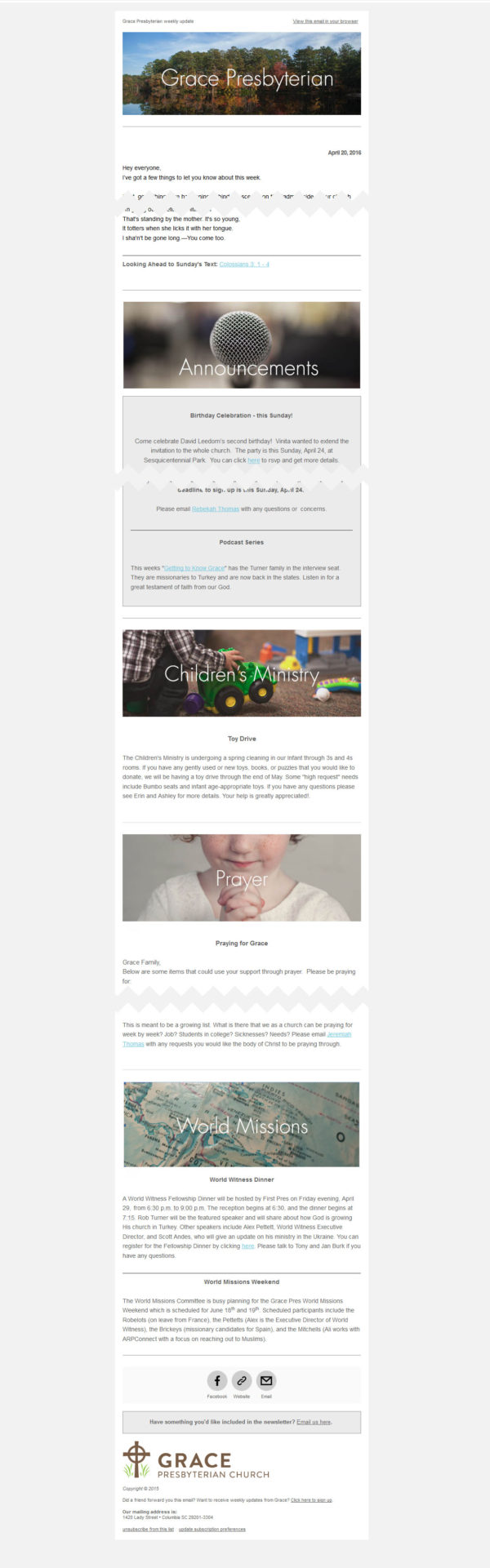 Newsletter layout template